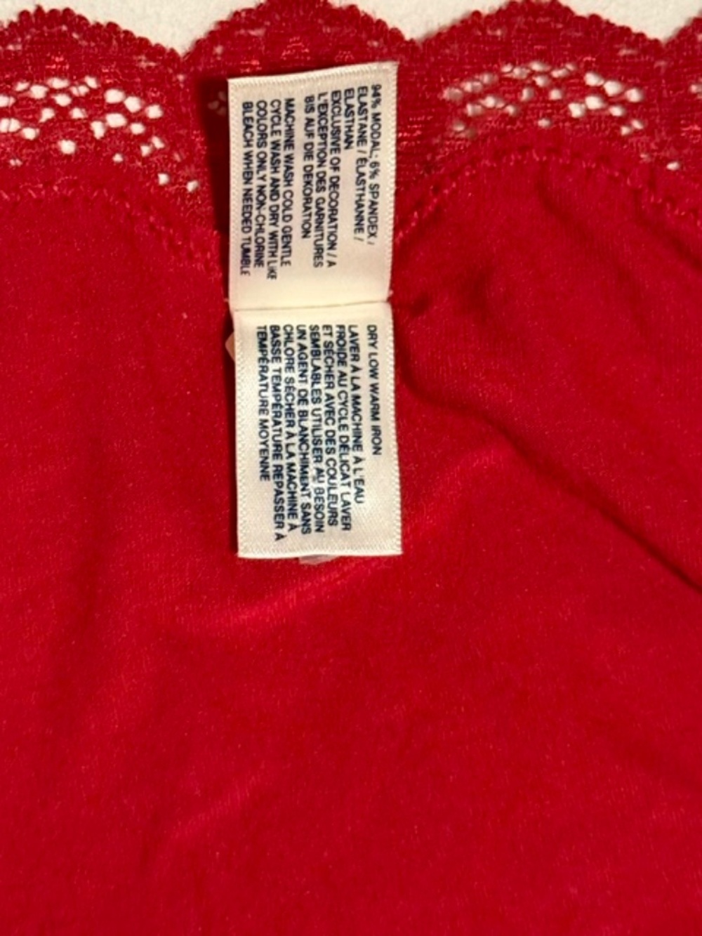 Gap Body Modal Ruby Red Long Sleeve Tee and Boyshorts Size XS - Picture 7 of 12